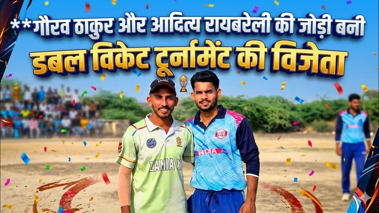 गौरव ठाकुर और आदित्य सिंह की जोड़ी बनी डबल विकेट टूर्नामेंट की विजेता  🔥😍🏏