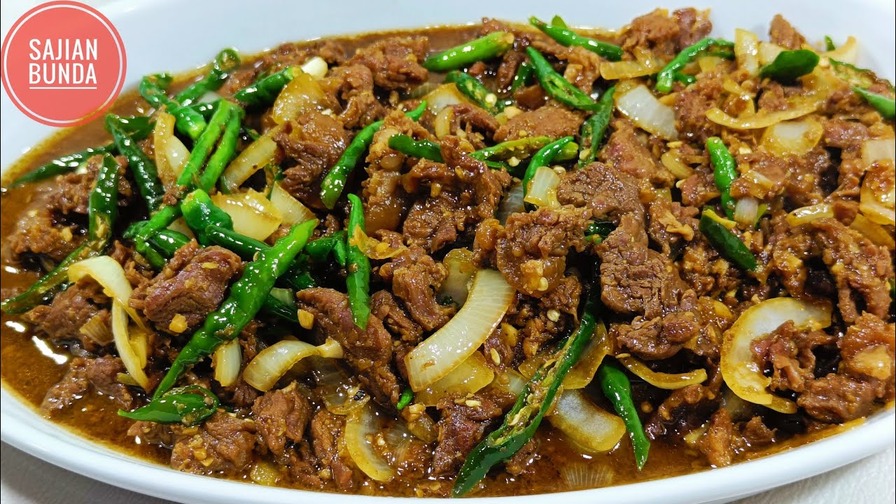 Kalau Punya Daging Dimasak Begini aja Bund...Rasanya Juara Banget‼️ Tumis Daging Cabe Ijo