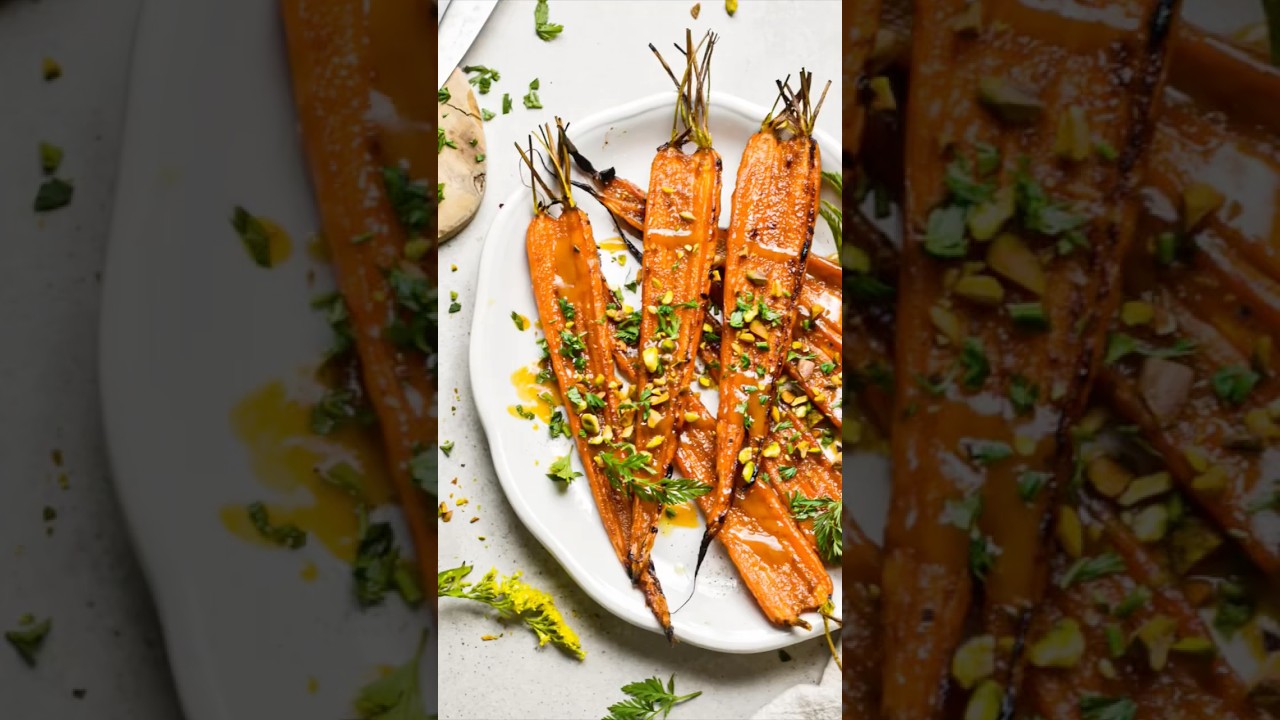 Orange miso roasted carrots!
