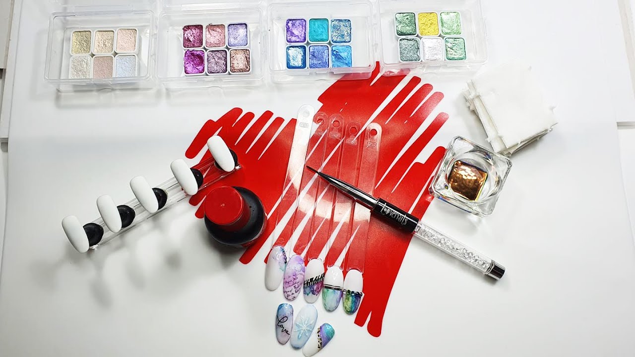 Nailart mit Aquarell Pigmenten | Tutorial #18