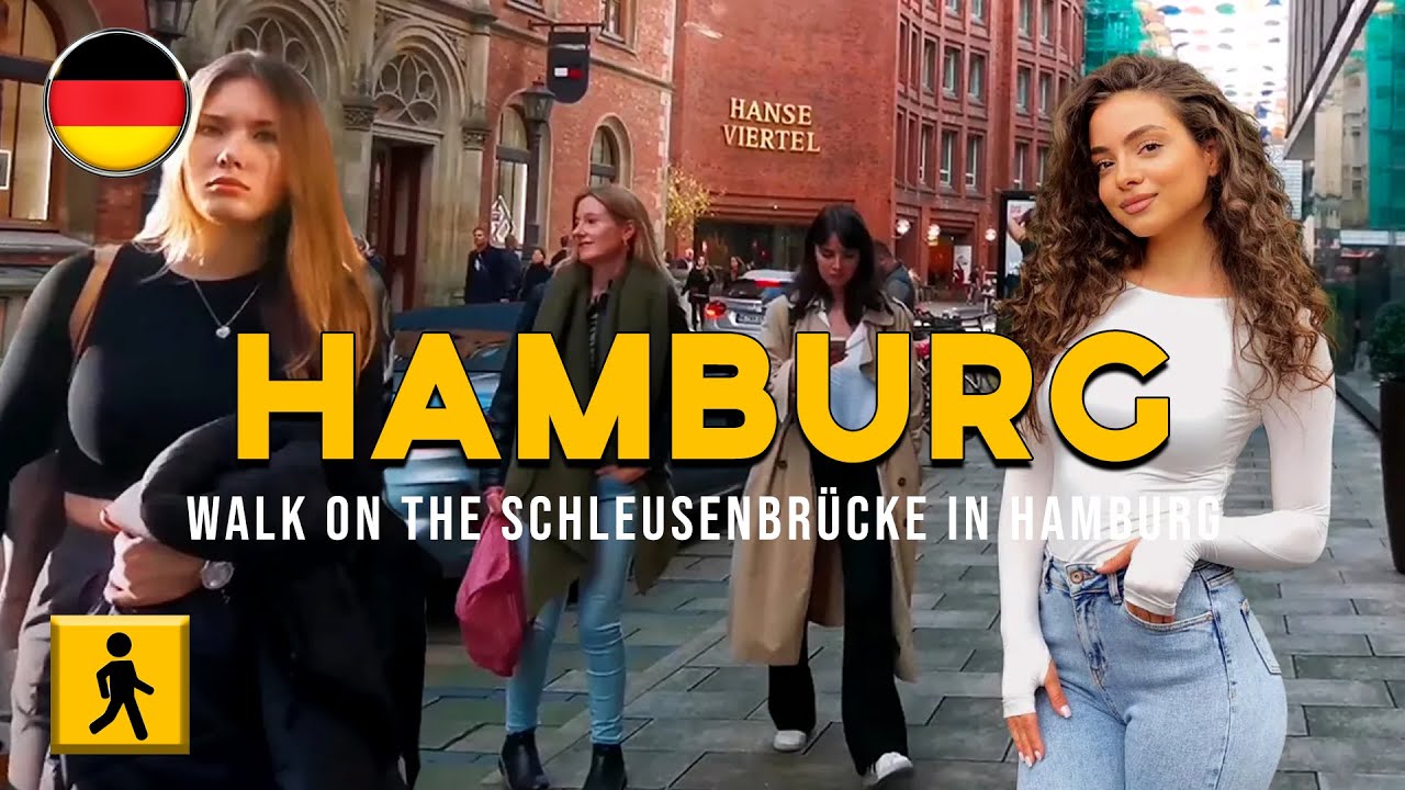 Walking Tour a Beauty Day | Schleusenbrücke, Hamburg, Germany 4K | Virtual Walking