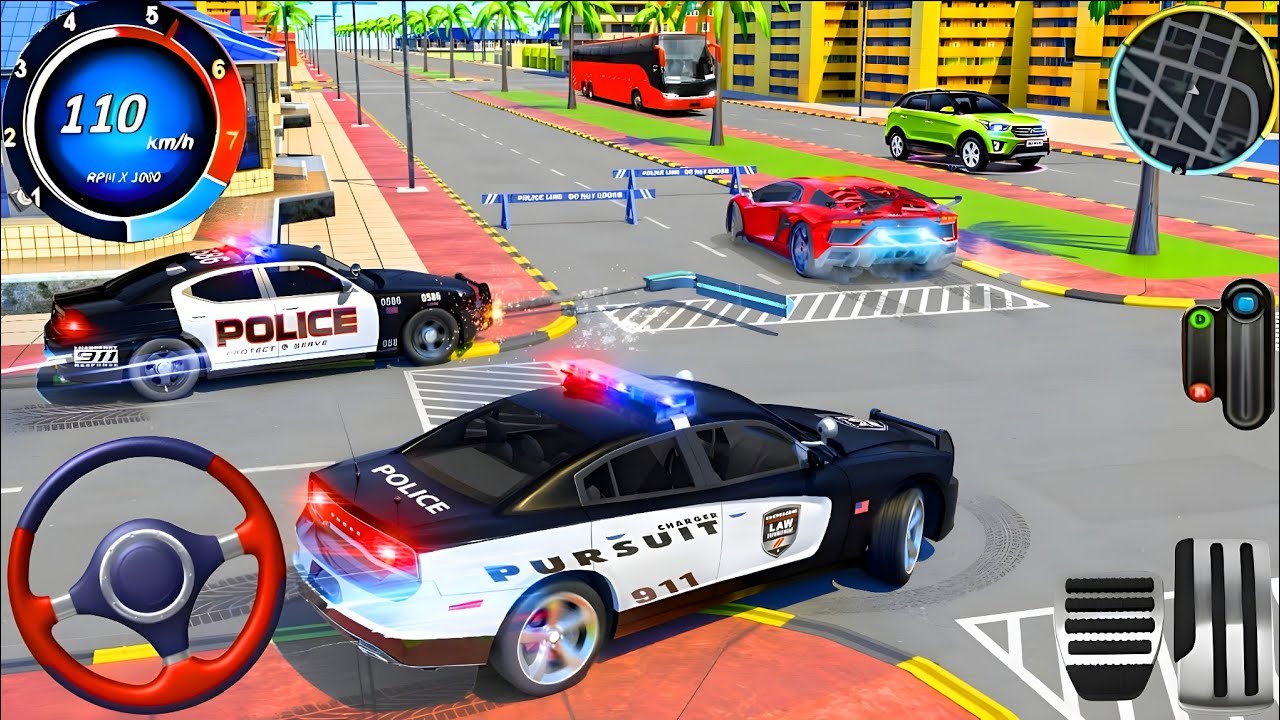 Police Car Chase Simulator Game - Real Cop Cars Driving 3D Simulator New - Android GamePlay