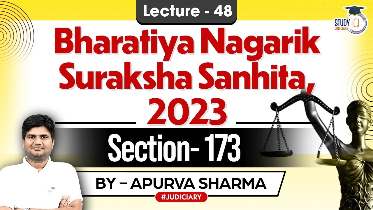 BNSS,2023 | New Criminal Law | Section 173 | Lecture-48 | FIR | by:- Apurva Sharma