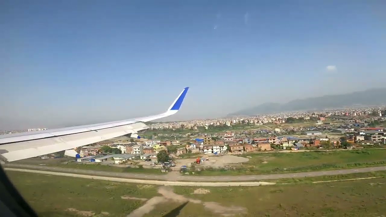 Landing in Kathmandu, Nepal on an IndiGo Airline #IndiGo #Nepal