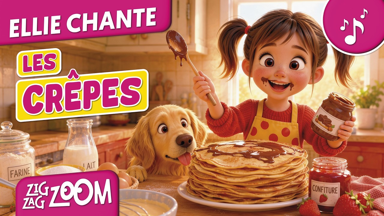 🎵 Ellie chante : Les crêpes 🥞 – Chanson pour enfants joyeuse et gourmande