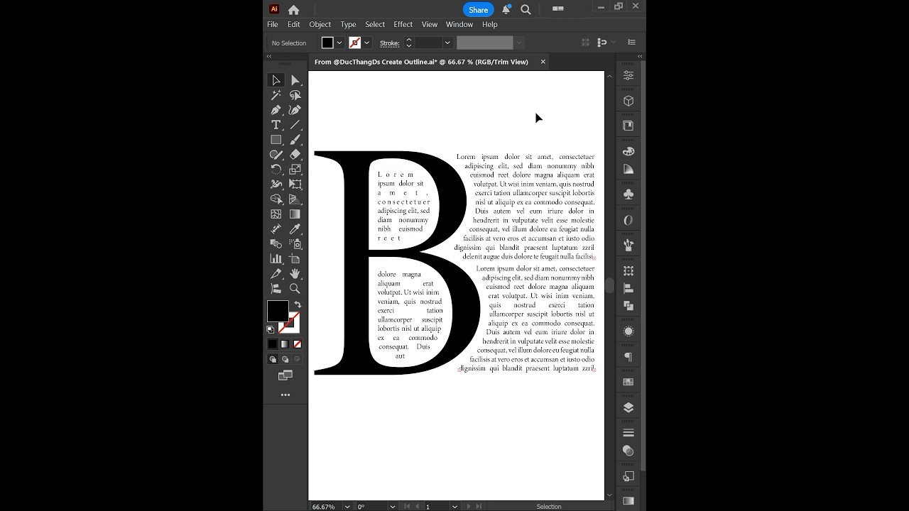 Adobe Illustrator 2025 Tips - How to used Text Warp Tool #ducthangds
