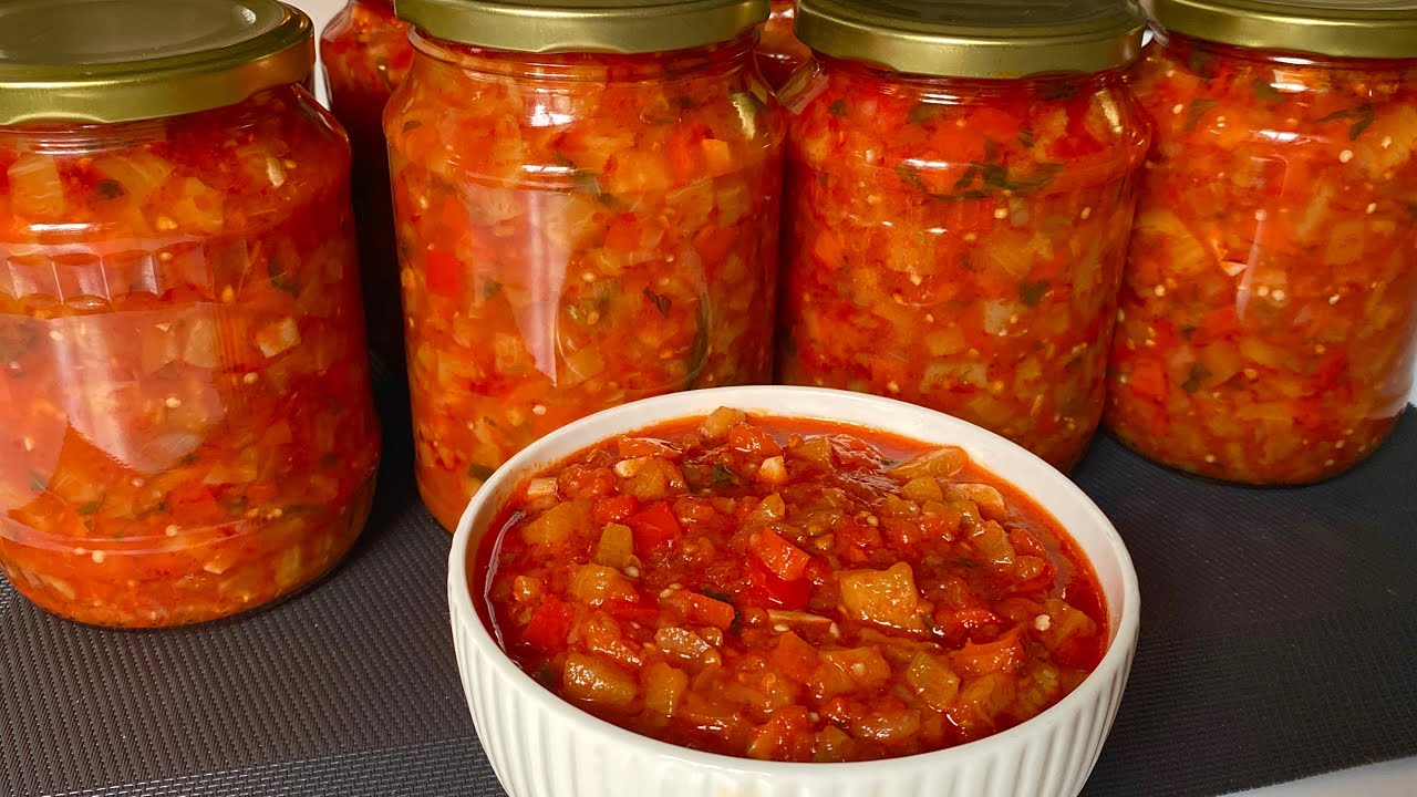 Qışlıq badımcan salatı🔴 50 bankada bağlasaz az olacaq