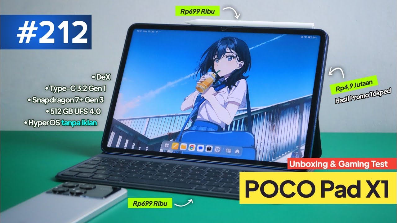 TABLET 512 GB TERMURAH! - Unboxing POCO PAD X1 + Gaming Test 4 Game Berat