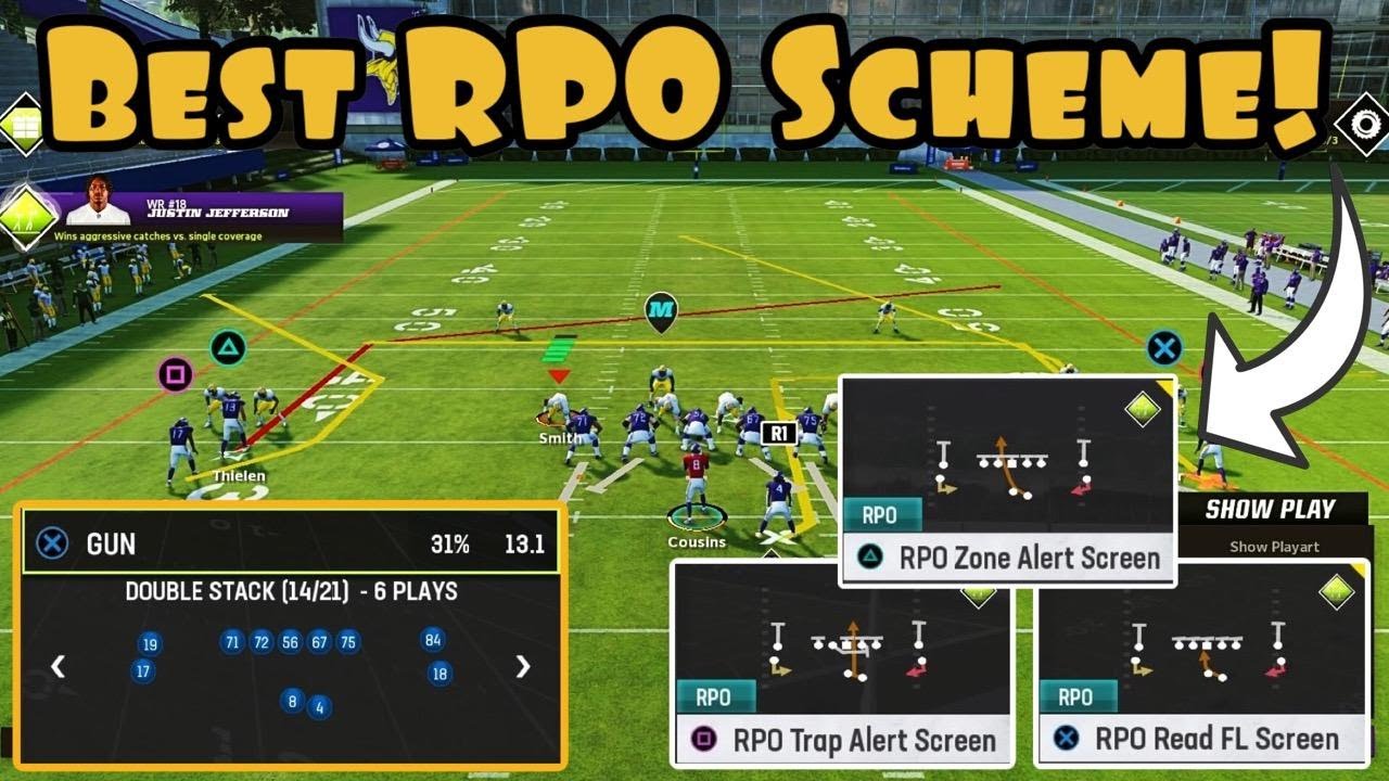How To Run The Best RPO Formation In Madden 23! | Gun Double Stack Scheme |