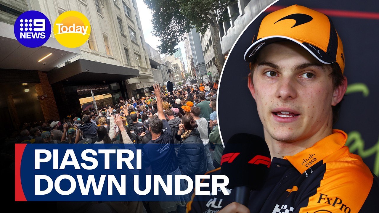 Fans flock to Melbourne to see Aussie F1 driver Oscar Piastri | 9 News Australia