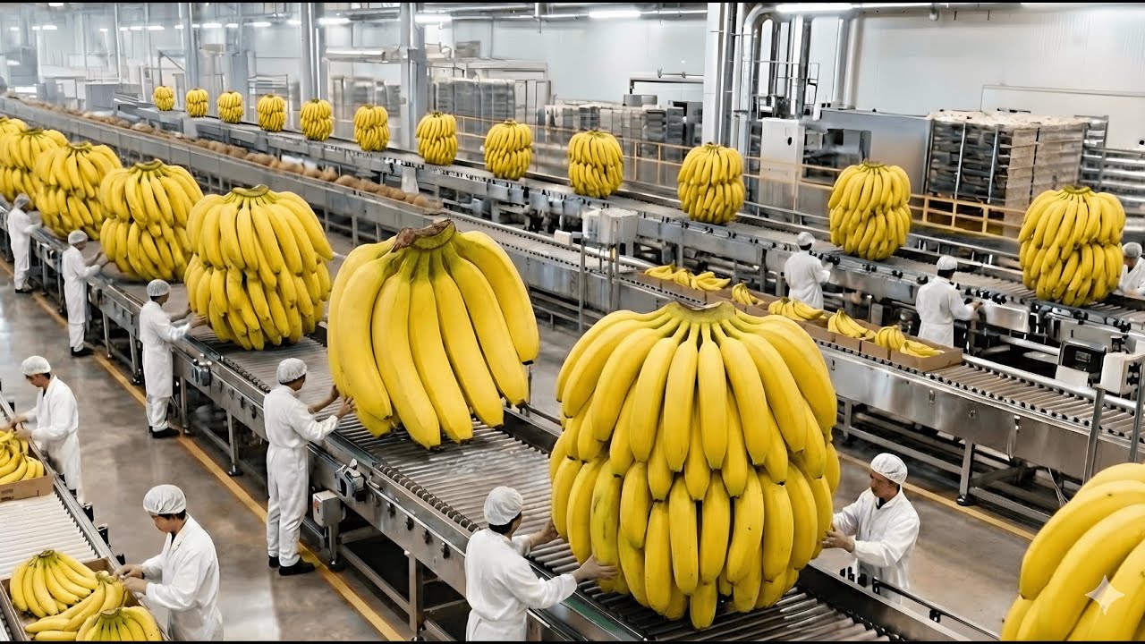 Inside a Modern Freeze-Dried Banana Factory: The Secret to Ultra-Crispy Banana Slices (Full Process)