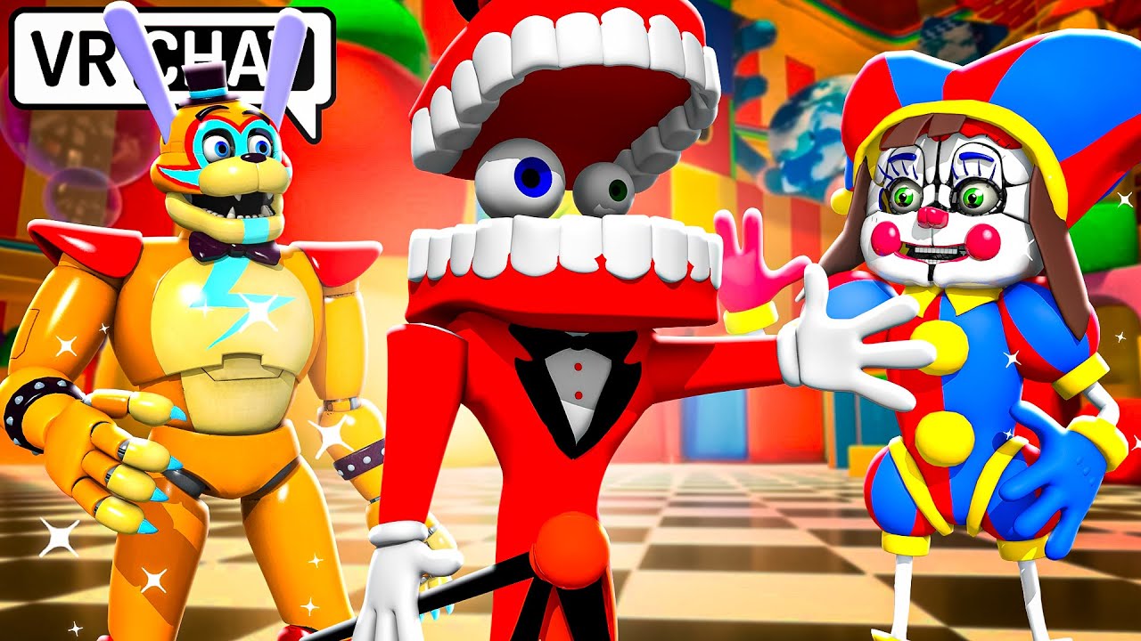 Circus Baby and Glamrock Freddy VISIT THE AMAZING DIGITAL CIRCUS in VRChat