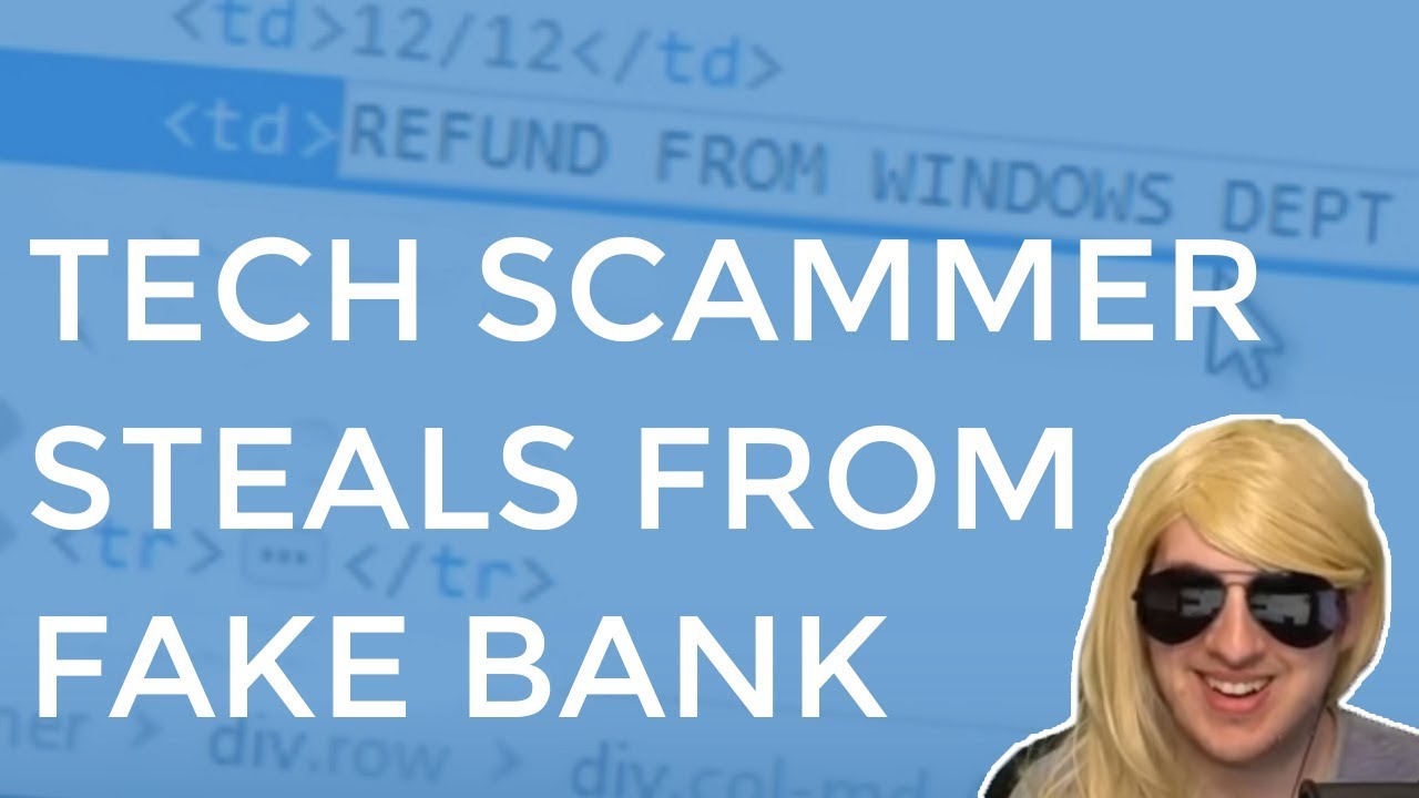 Tech Scammer Steals From My Fake Bank Account