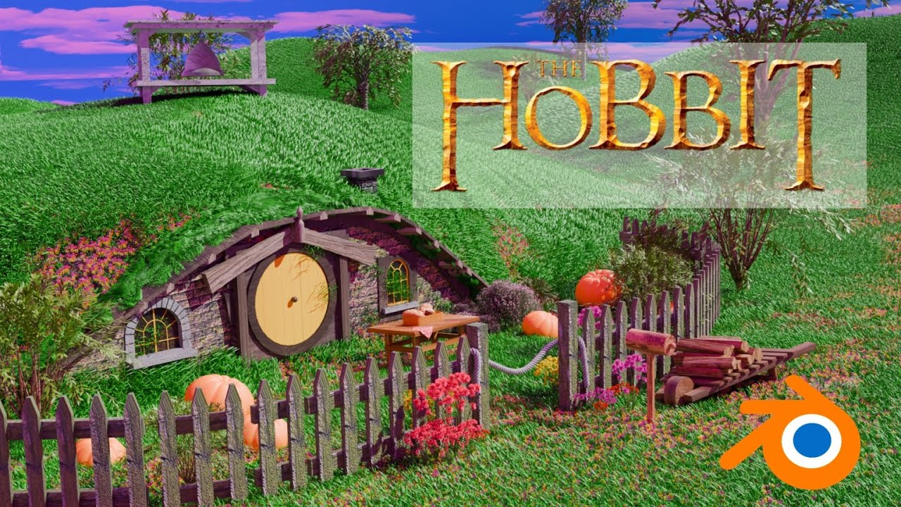 Hobbit | Hobbiton. 3D моделирование. Деревня хоббитов в Blender