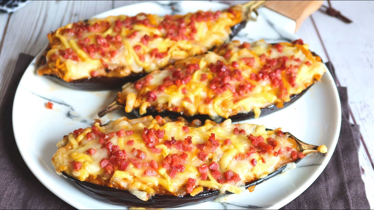 Berenjenas rellenas de pollo