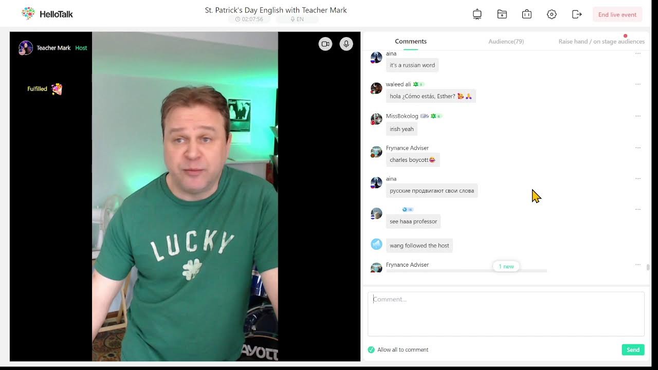 St. Patrick's Day English with Teacher Mark 3-17-26