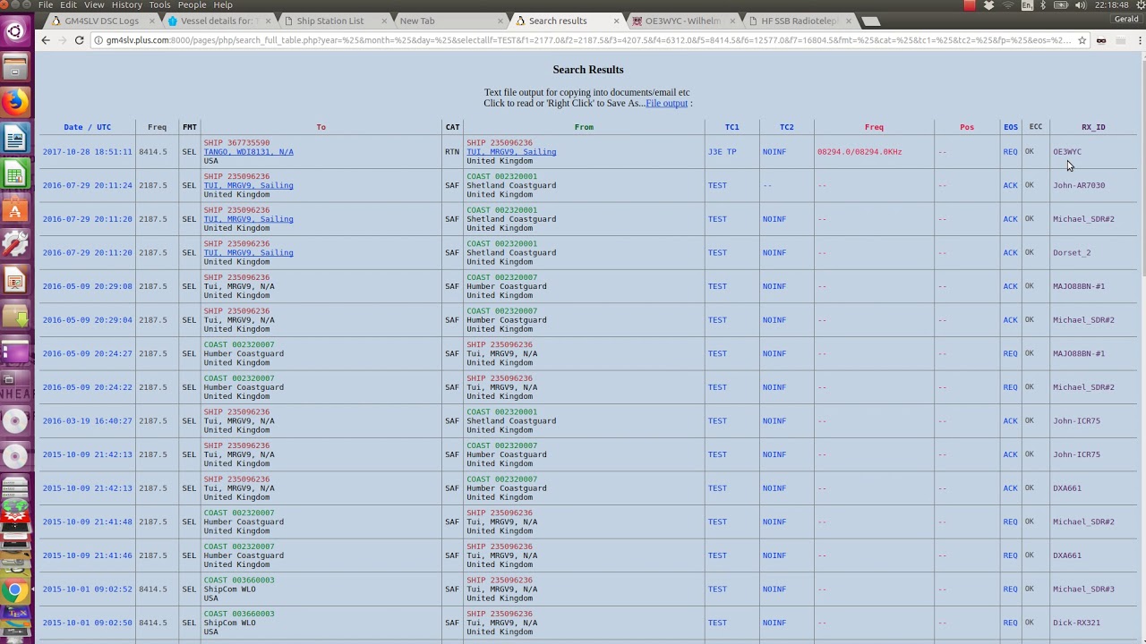 Using yaddnet to test your boat MF/HF DSC