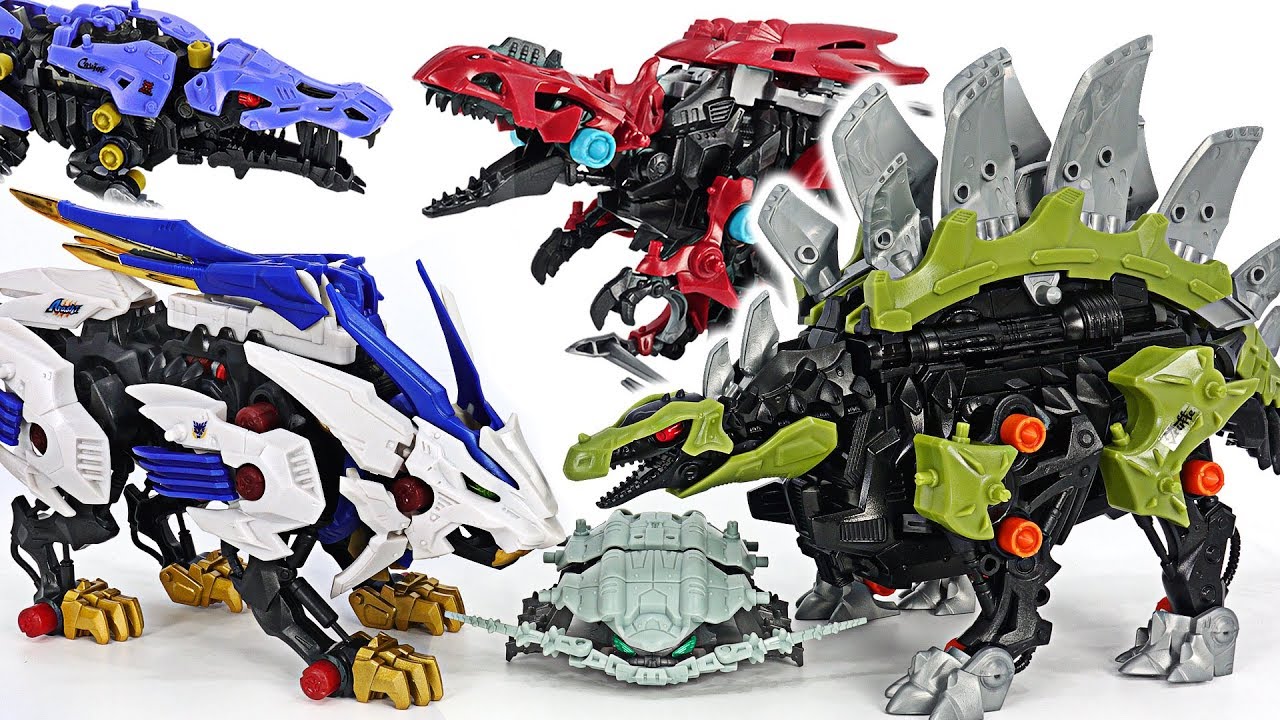 Zoids Wild ZW15 beast Awakening Wild Liger VS ZW14 dinosaur Stegosage! #DuDuPopTOY