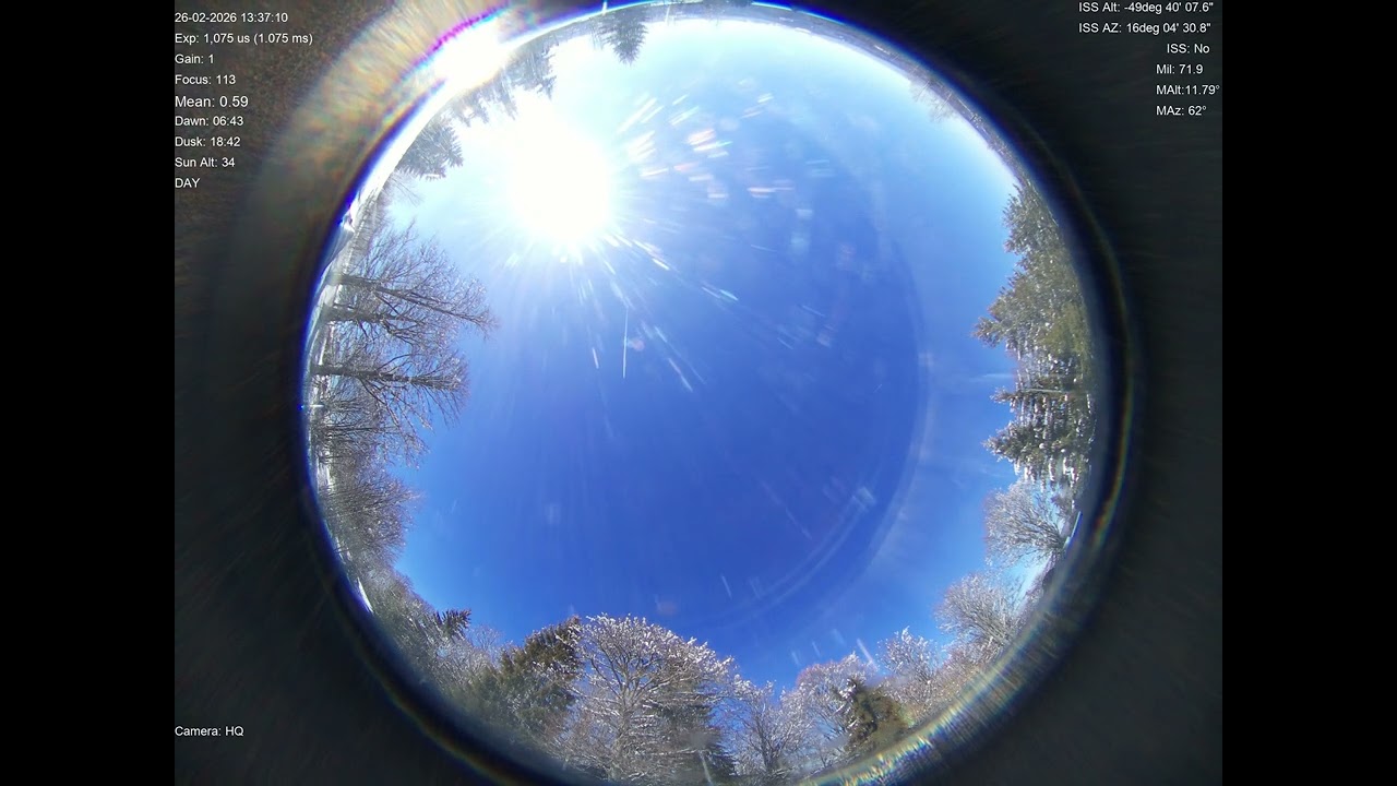 2026-02-26 All sky camera capture from Poiana Rusca Mountains, Romania