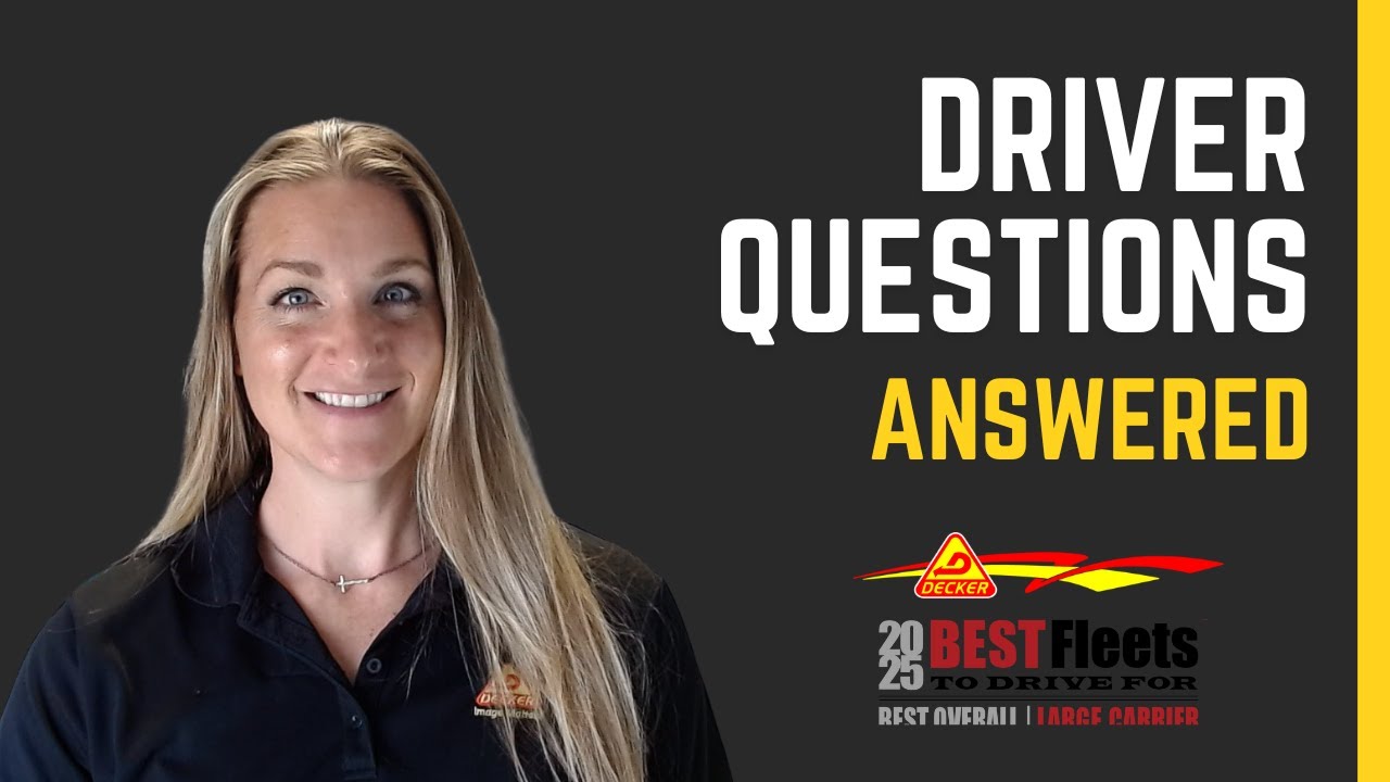 LIVE Q&A with Decker: Honoring Our Professional Drivers This Week | September 16, 2025