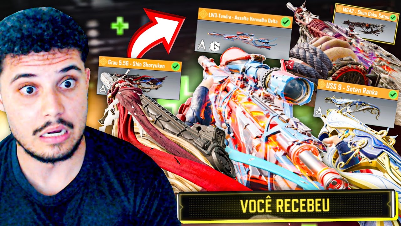 DESBLOQUEANDO TODAS AS ARMAS LENDÁRIAS DO STREET FIGHTER  no COD MOBILE!