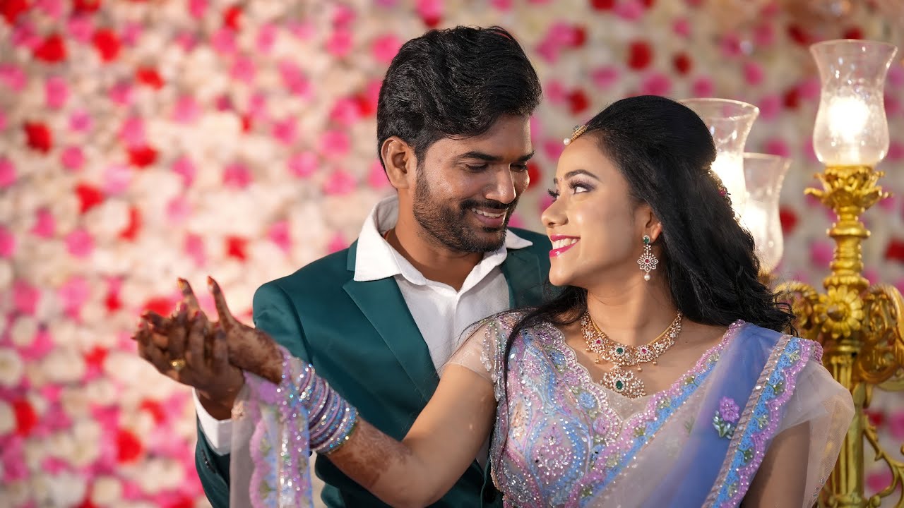 Sai Charan & Keerthana Veena | Reception Teaser 4K | Badri Unique Films | 8099111011 - 8097111011