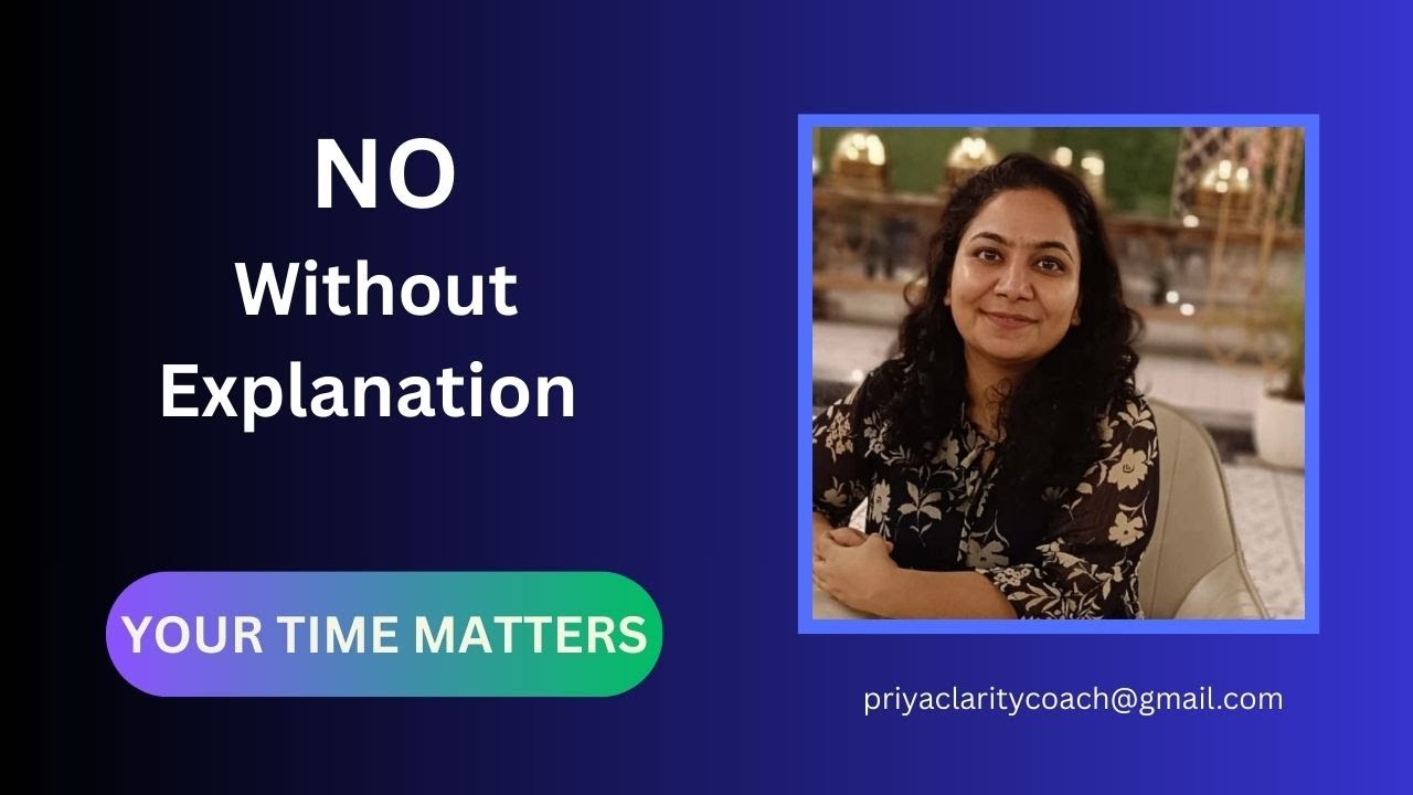 Saying NO without explanation |  Clarity for Women