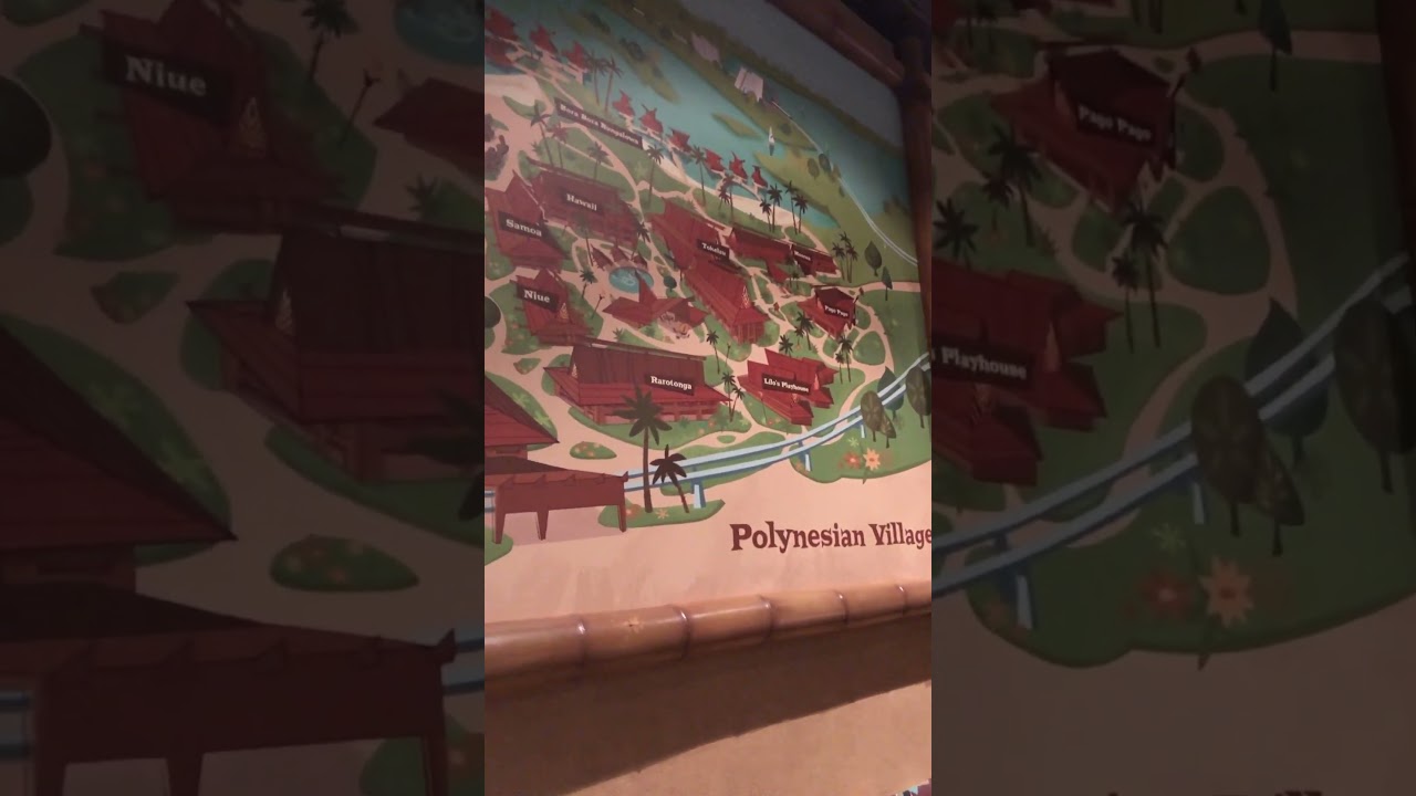 Map of Polynesian Village Resort inside Great Ceremonial House 