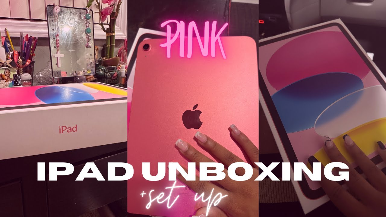 Pink iPad 10th generation unboxing + setup 💗