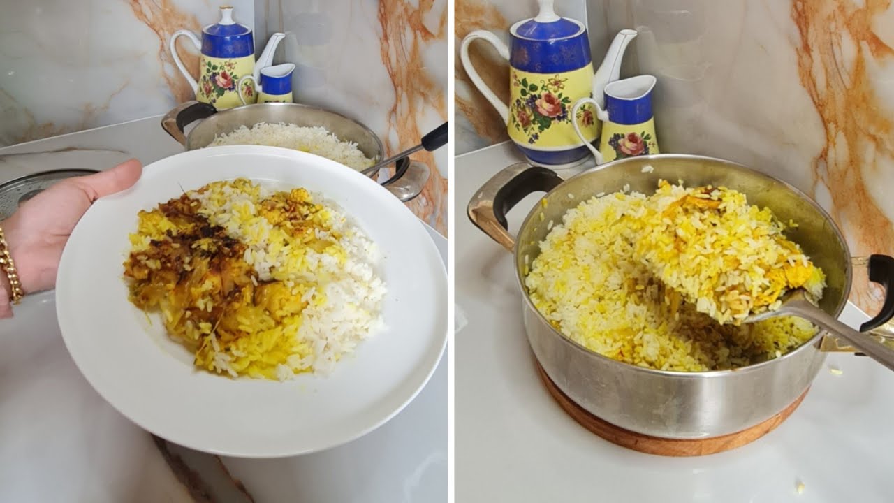 الروز بالمساخن والسمن وصفة خيالية وذوق خورافي ،الروز مفلفل بأسهل طريقة ,Moroccan rice with msakhen