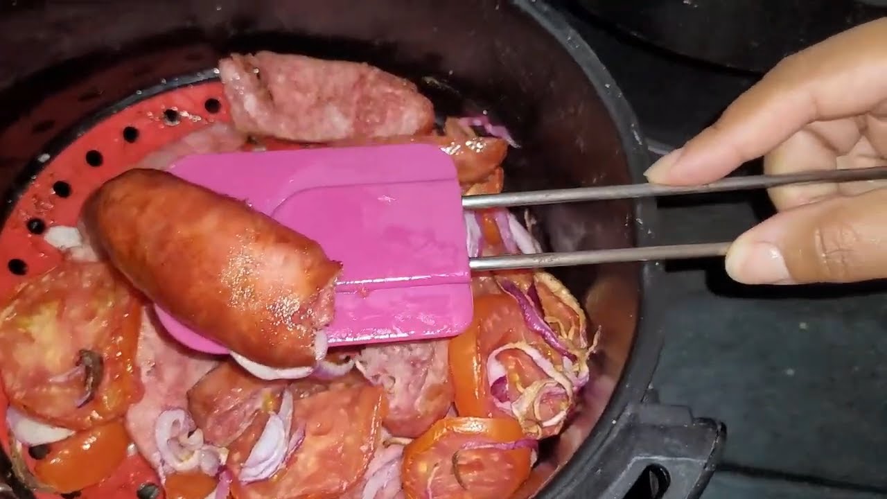 linguiça toscana na airfryer fácil e rápido
