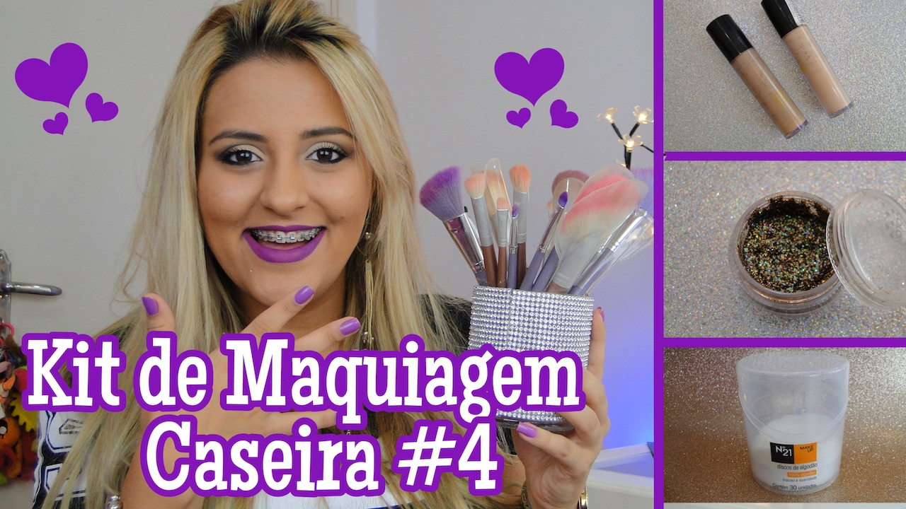 KIT DE MAQUIAGEM CASEIRA #4 | Porta Pincéis, Glitter Prensado, Corretivo e Muito Mais!!