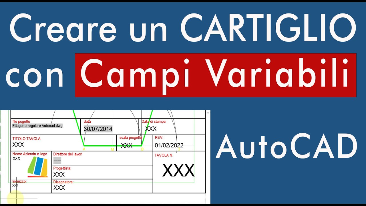 Costruire un Cartiglio nello Spazio Carta -  UNI 8187/82 - Corso AutoCAD