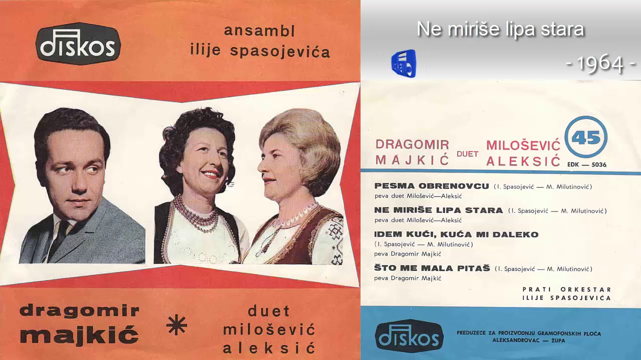 Duet Milosevic-Aleksic - Ne miriše lipa stara - (Audio 1964)