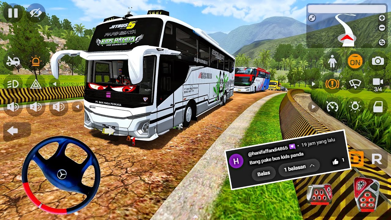 Bus Pariwisata Kids Panda Baik Rasa Lewat Jalan Alternatif Karena Jalan Lintas Sumatera Putus Total