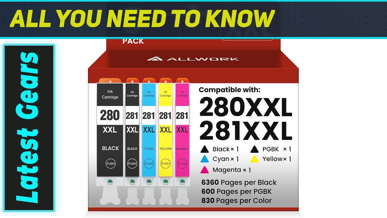 ALLWORK 280XXL 281XXL: самая умная альтернатива чернилам Canon для вашего принтера!