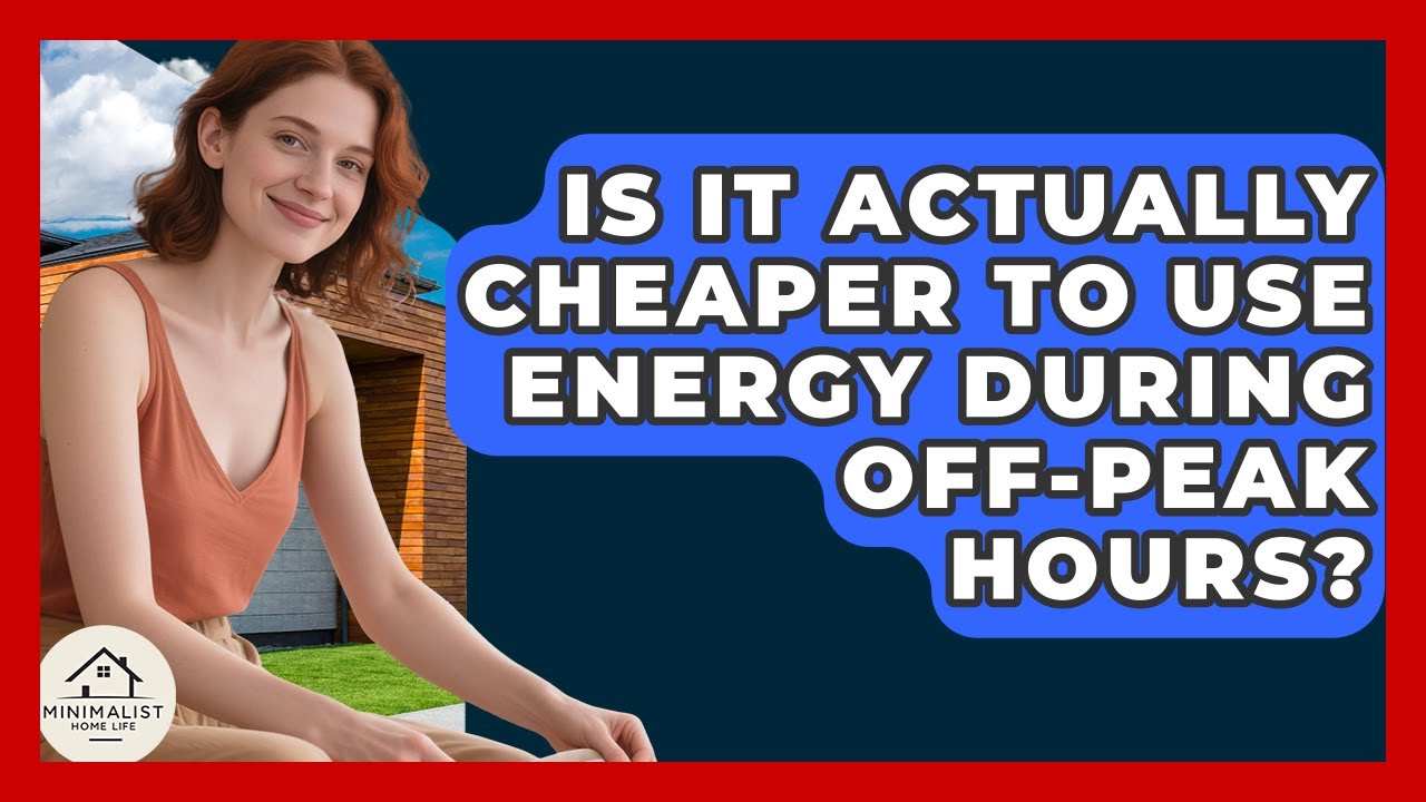 Is It Actually Cheaper To Use Energy During Off-peak Hours? - Minimalist Home Life