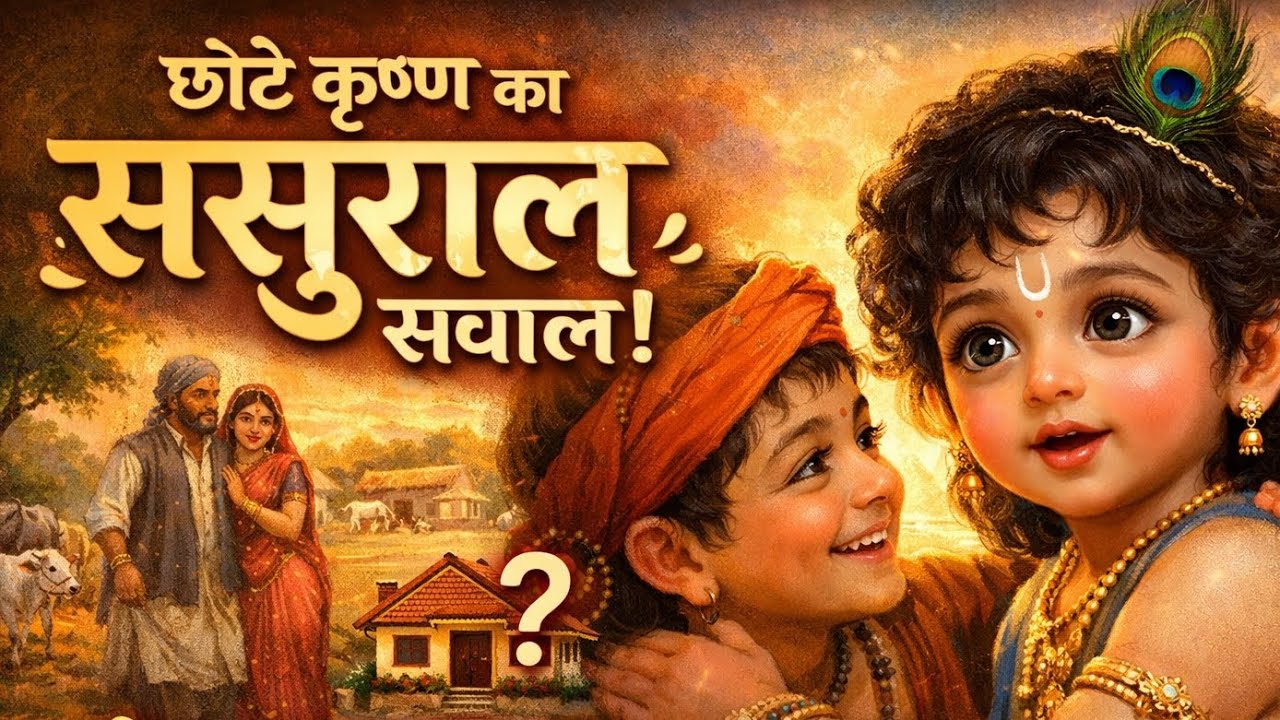 छोटे ठाकुर जी ने पूछा… ‘मेरा ससुराल कौन सा है?’ 🤯देखो कैसे तड़पते हैं लाला 😍 #KrishnaLeela