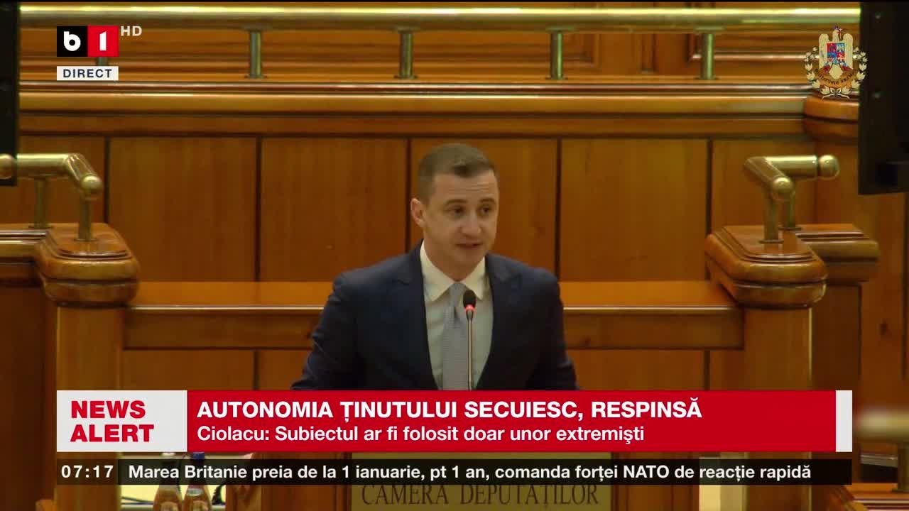 AUTONOMIA ȚINUTULUI SECUIESC, RESPINSĂ_Știri B1TV_29 dec. 2023