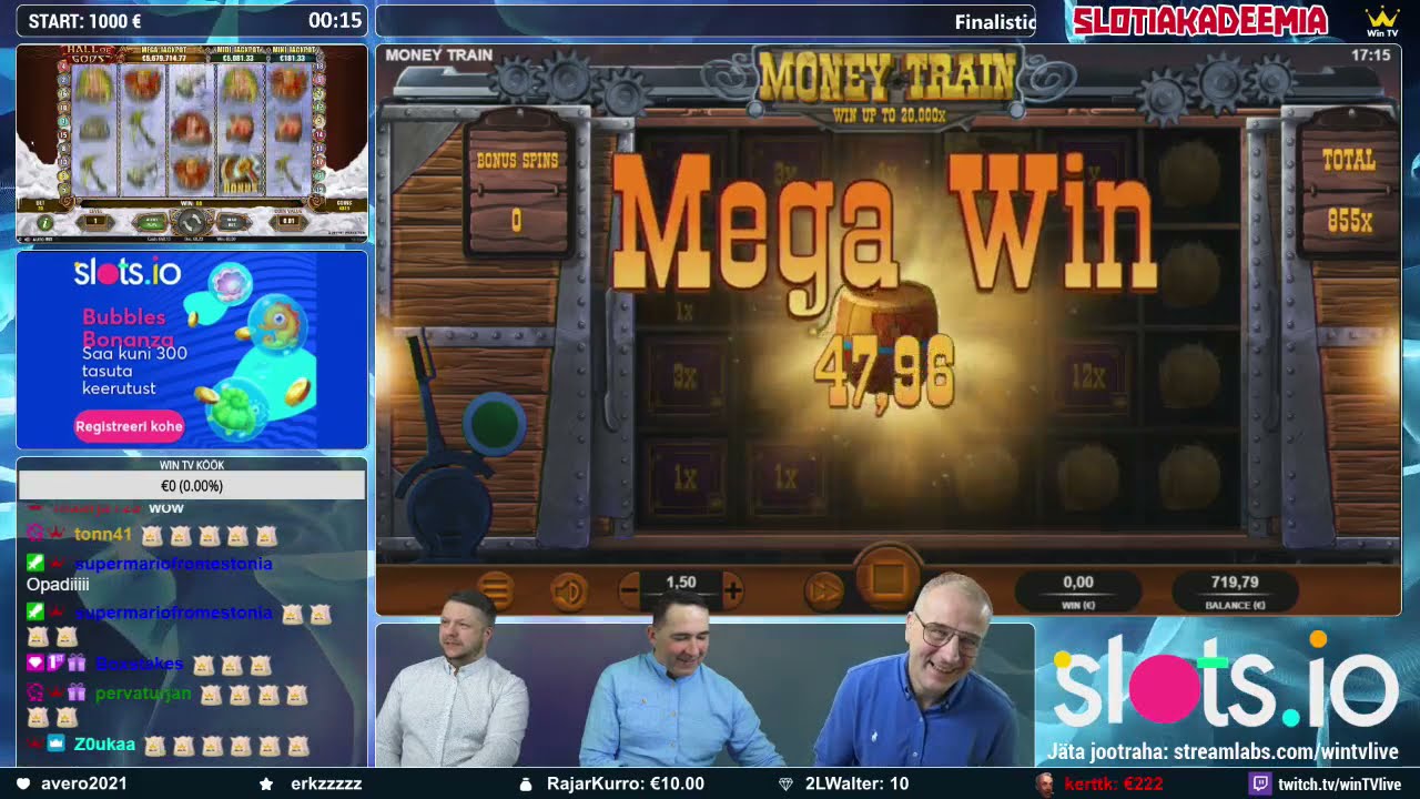 WinTV Slotiakadeemia (Slots.io): Teadust&ouml;&ouml; k&auml;igus t&otilde;i raharong &uuml;le 700 x v&otilde;idu!