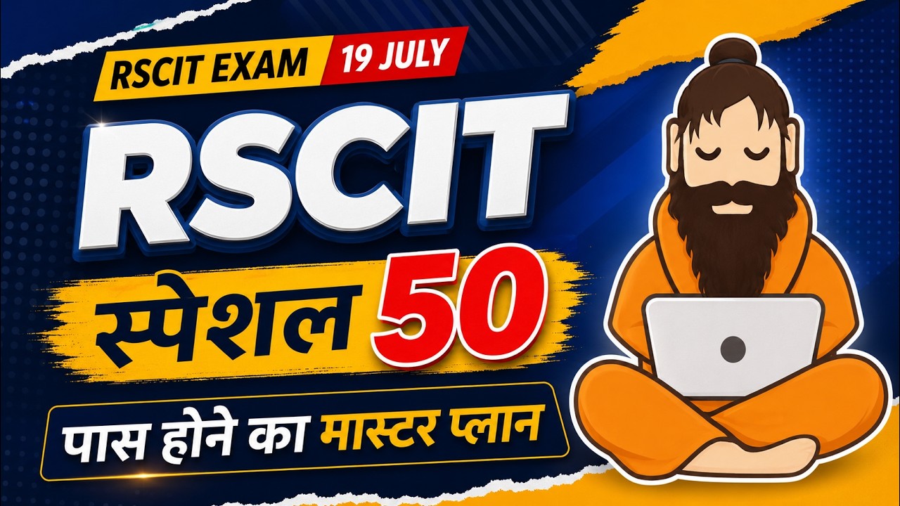 RSCIT exam important questions 2026 Rscit exam Most important Questions 2026 Rscit Paper 19 July 26