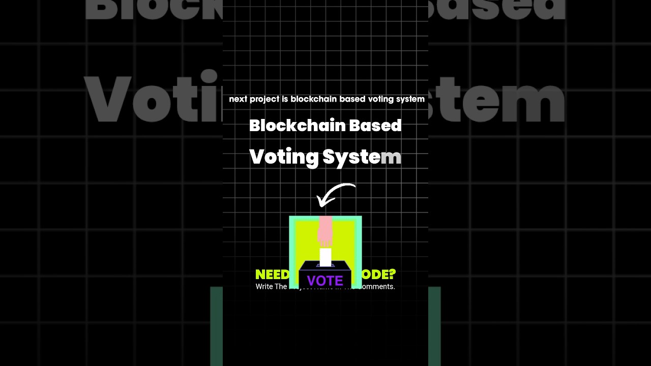 Blockchain Based Voting System &mdash; Computer Science Project 🔥😍 #shorts #blockchain #projects