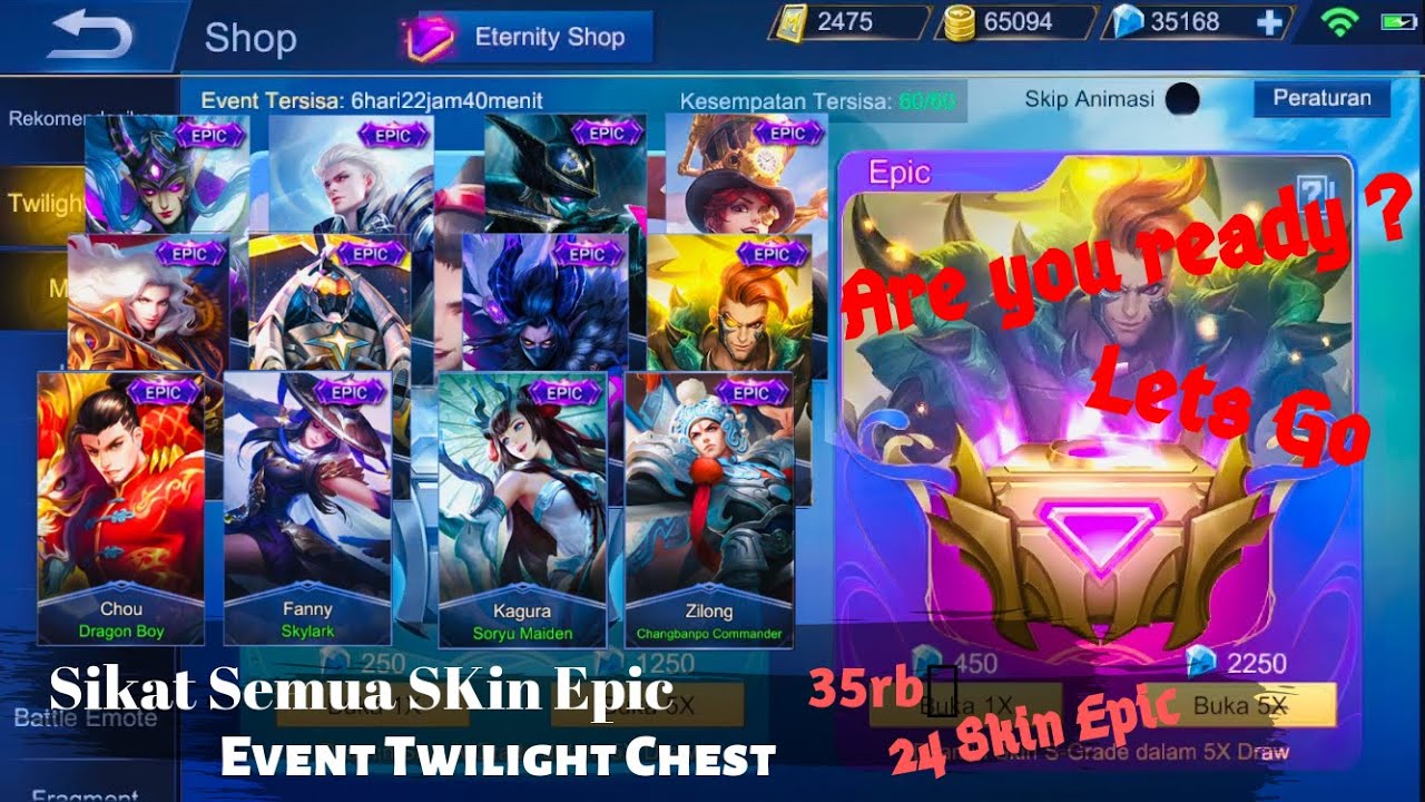 [Mobile Legends] TWILIGHT CHEST EVENT SPENDING 35K 💎 DIAMONDS with SanzSekai ML