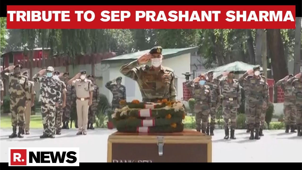 J&K: Army Pays Tribute To Sep Prashant Sharma, Who Was Martyred In A Terrorist Encounter