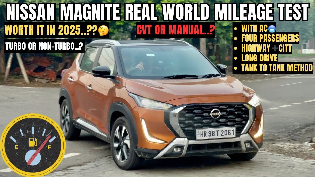 Nissan Magnite Real World Mileage Test with AC | Tank to Tank Method | 2025 NISSAN MAGNITE TURBO CVT