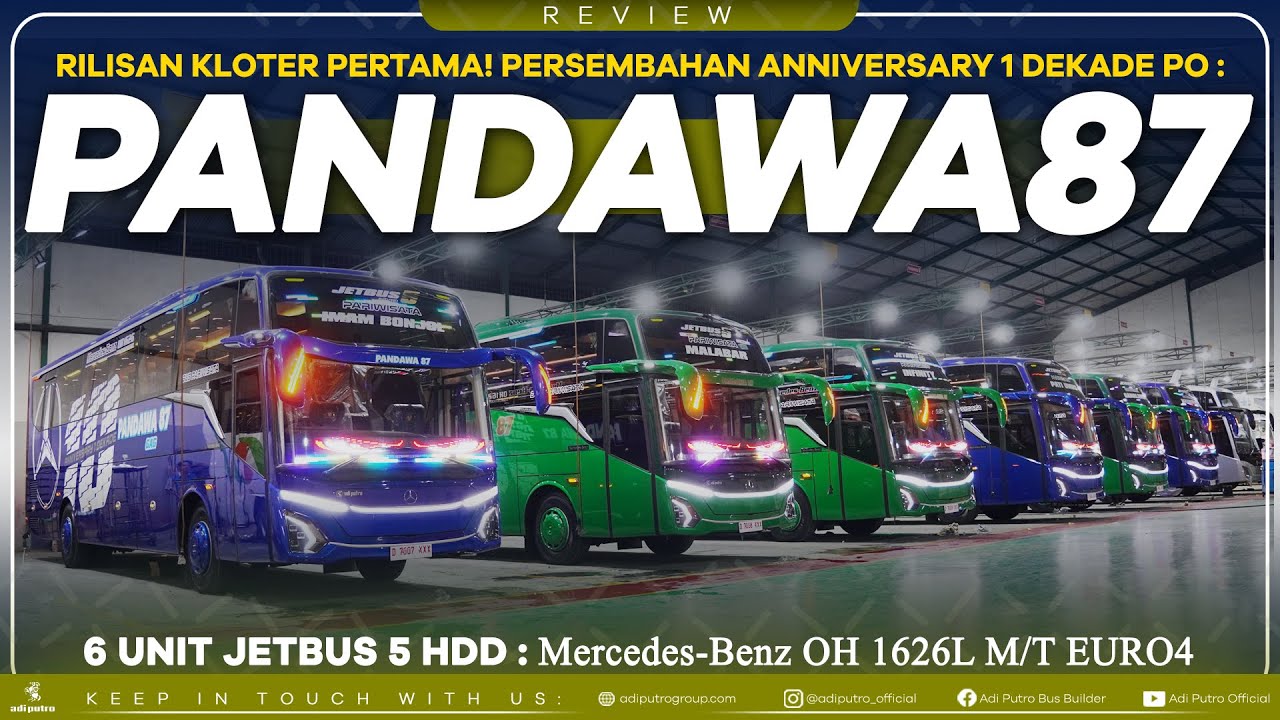 Rilisan Kloter Pertama! 6 Unit JETBUS5 HDD + TOILET : PO PANDAWA 87 Spesial Anniversary 1 Dekade