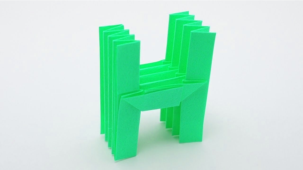 How to make an origami letter 'H'