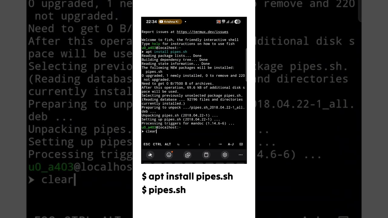 Termux Крутая команда 😈😈😈 #шорты #termux