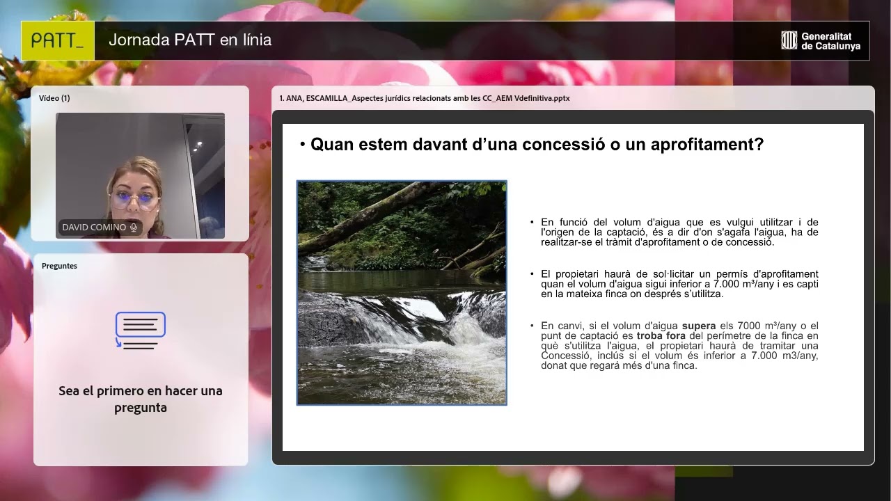 Captacions i concessions de l’aigua: marc legal, procediment administratiu i aspectes tècnics