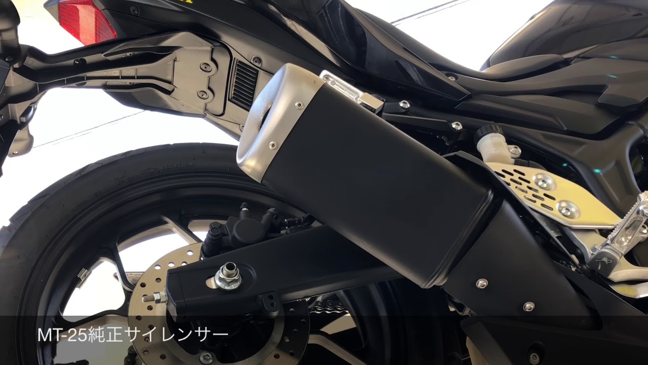 【MT-25】G-moto PEAK POWER Series  サイレンサー   純正比較